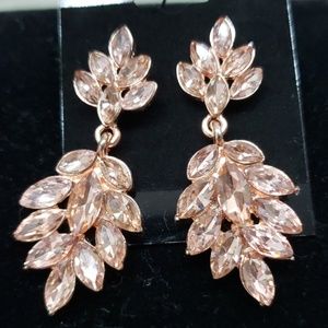 Rose gold  blush pink earrings,  new